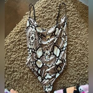 Animal print bodysuit